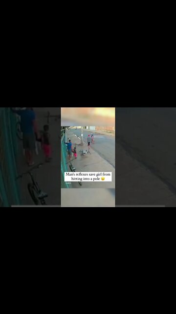 Girl saved by man from hitting the pool