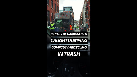 Montreal Garbagemen Dump Compost & Recycling In Trash