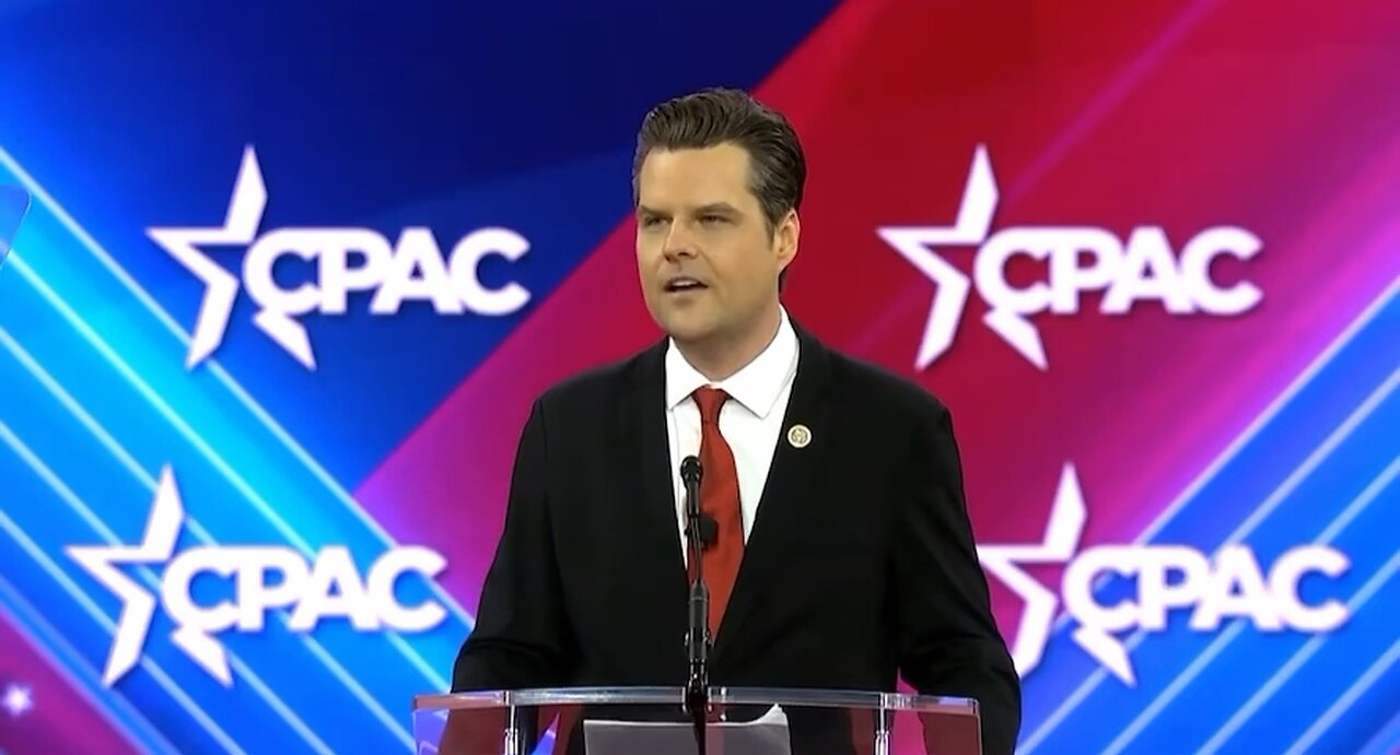 MATT GAETZ TODAY AT CPAC HERES A CLIP FROM HIS SPEECH 2/23/24