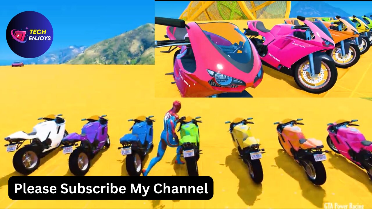 Cartoon Raceing Vehicle GTA V Stunt Map Car Race Challenge On Aircraft | Vehicle Challenge 2024