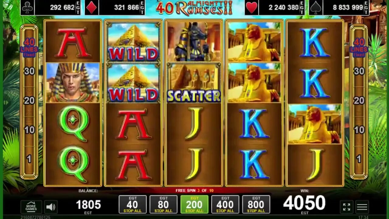 40 ALMIGHTY RAMSES BIG WIN EGT