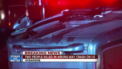 UPDATE: Two people killed in wrong-way crash on I-5