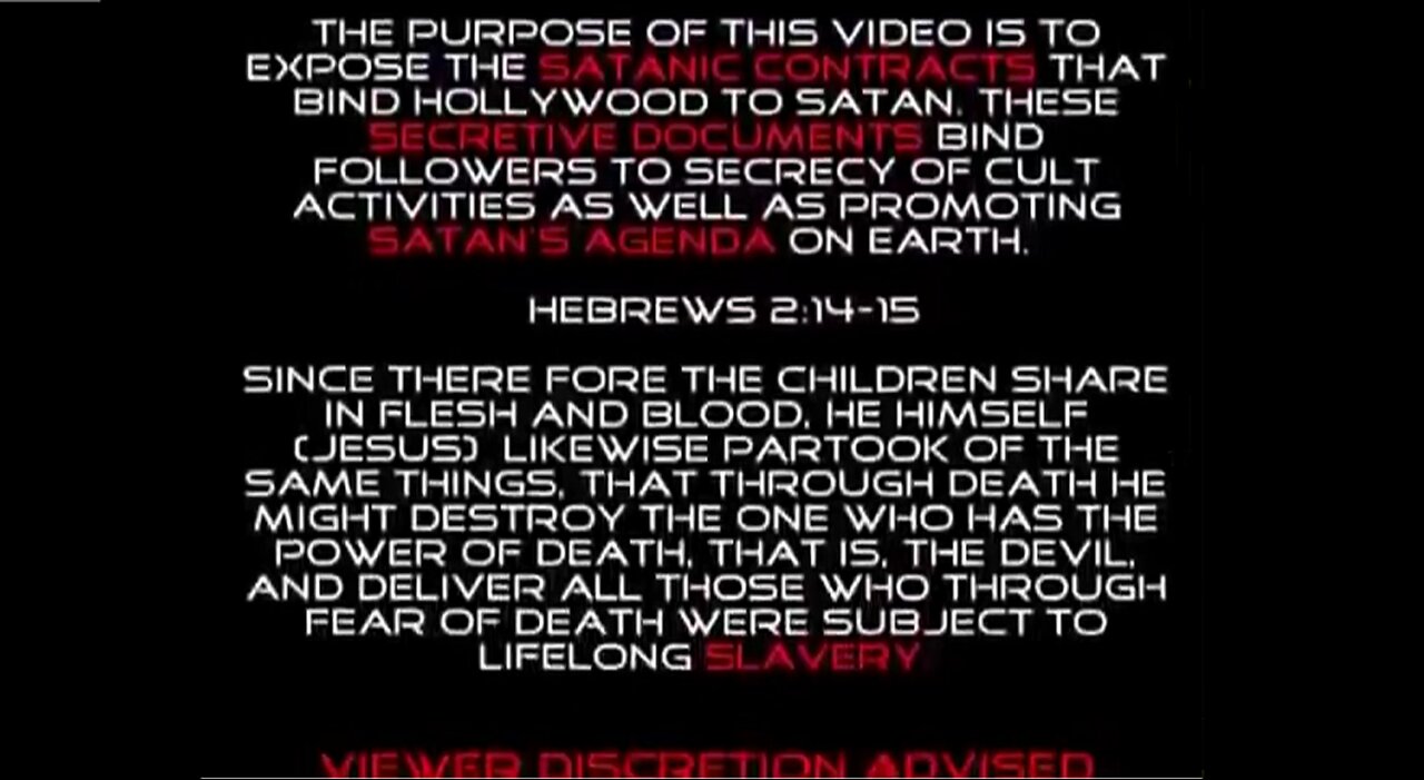 SATANIC CONTRACTS AND SECRET DOCUMENTS. HOLLYWOOD EXPOSED [mirrored]