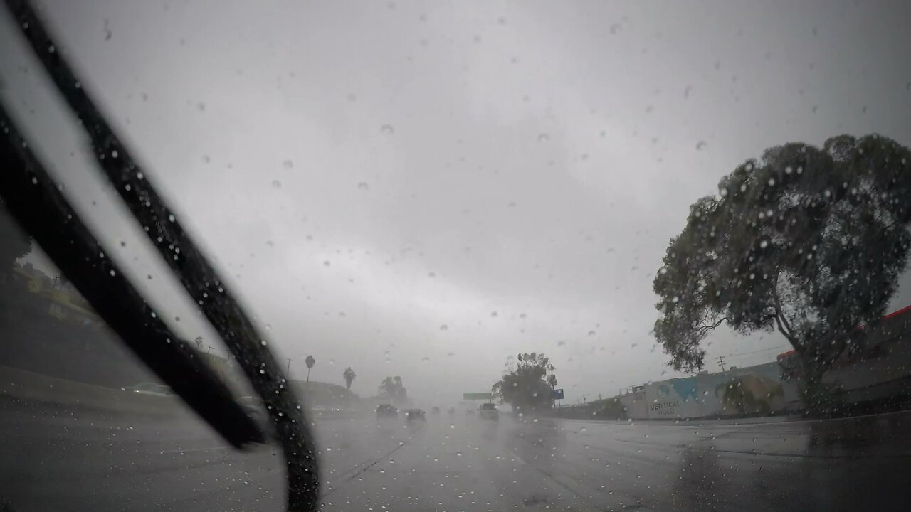 Blasian Babies DaDa Rare Rainy San Diego Commute Turns To Sunny Lunch And Return Trip Time Lapse!