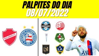 Palpites de Futebol para o dia 08/07/22 QUARTA + BILHETE PRONTO