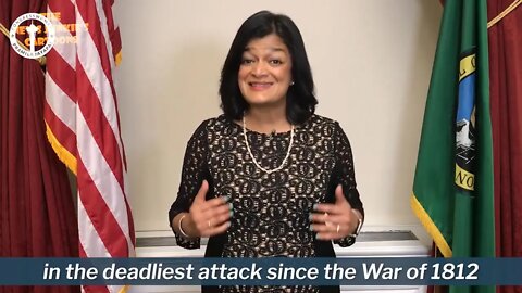 Democrat Jayapal compares "deadliest" Jan 6 and BLM "peaceful" protesters.