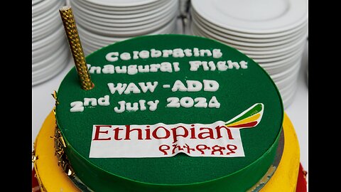 The first flight of Ethiopian Airlines to Warsaw,Poland was celebrated with a wonderful dinner party