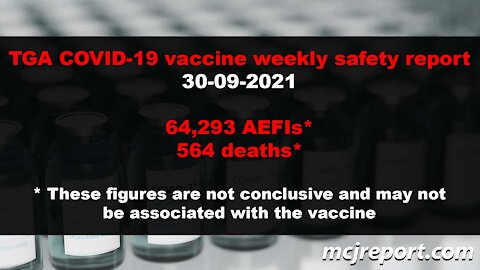 TGA weekly COVID-19 vaccine safety report