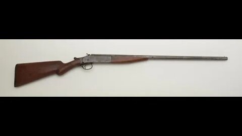 Iver-Johnson single shot top break shotgun, 16 gauge, disassembly.