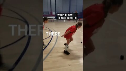 Futsal Warm ups with reaction balls to improve foot work