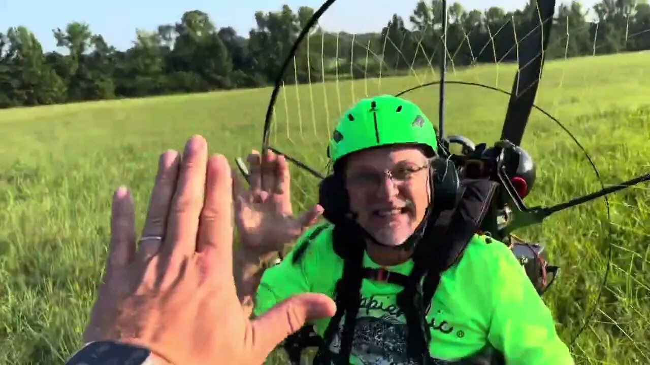 First #paramotor #Flight - Raw video from July 29, 2023 - Run Into The Sky Paramotor Ranch