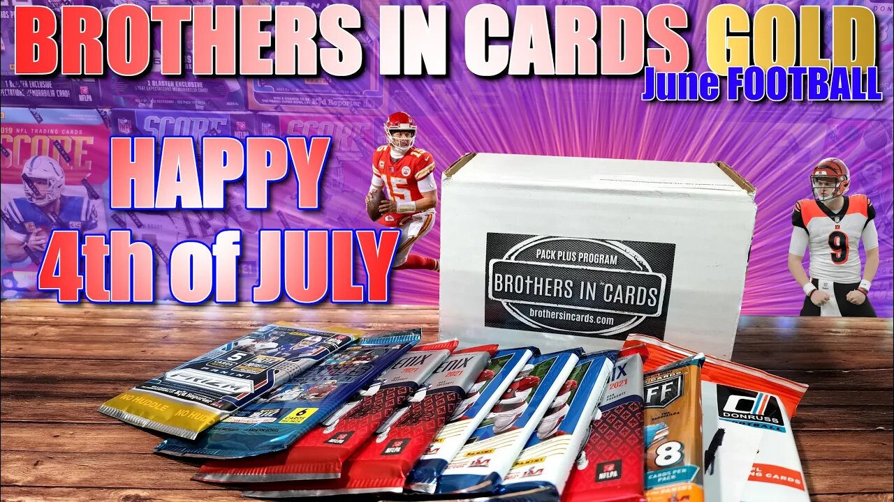 2022 June Brothers In Cards GOLD FOOTBALL Pack Plus Program | 10 Random Football Card Hobby Packs!