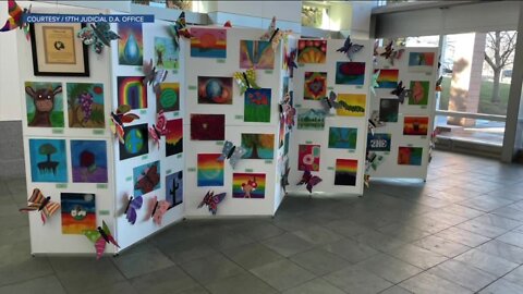 Middle Schoolers artwork on public display