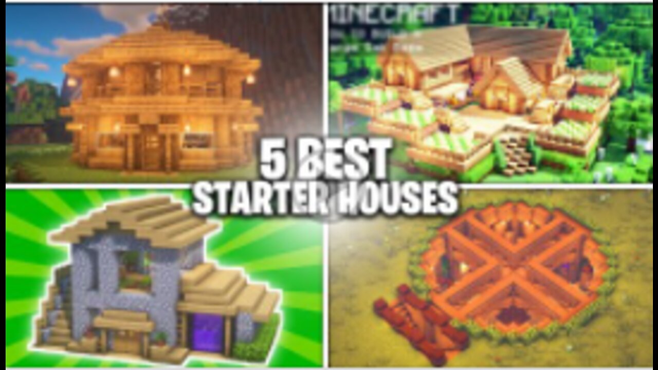 5 BEST Minecraft Starter Houses for Survival! (Easy Starter Houses)