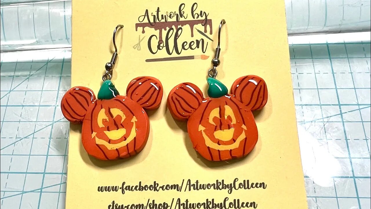 Mickey Mouse Pumpkin cane @Artwork By Colleen