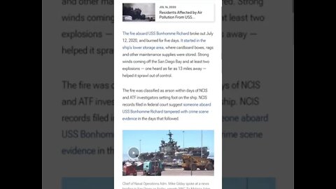 Dumbass Burns Down Navy Ship