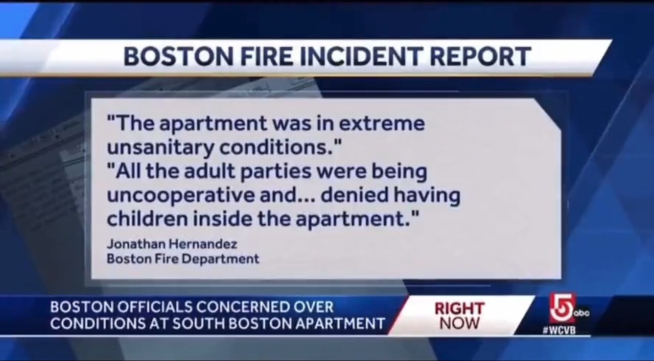 children aged 5-10 rescued from a apartment in S. Boston, full of drugs, sex toys & a dead tranny