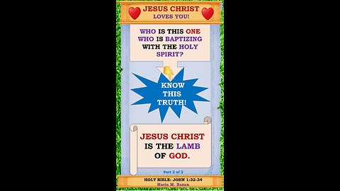 JESUS CHRIST IS THE LAMB OF GOD. P2 OF 2