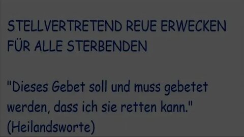 STELLVERTRETEND REUE ERWECKEN FÜR ALLE STERBENDEN