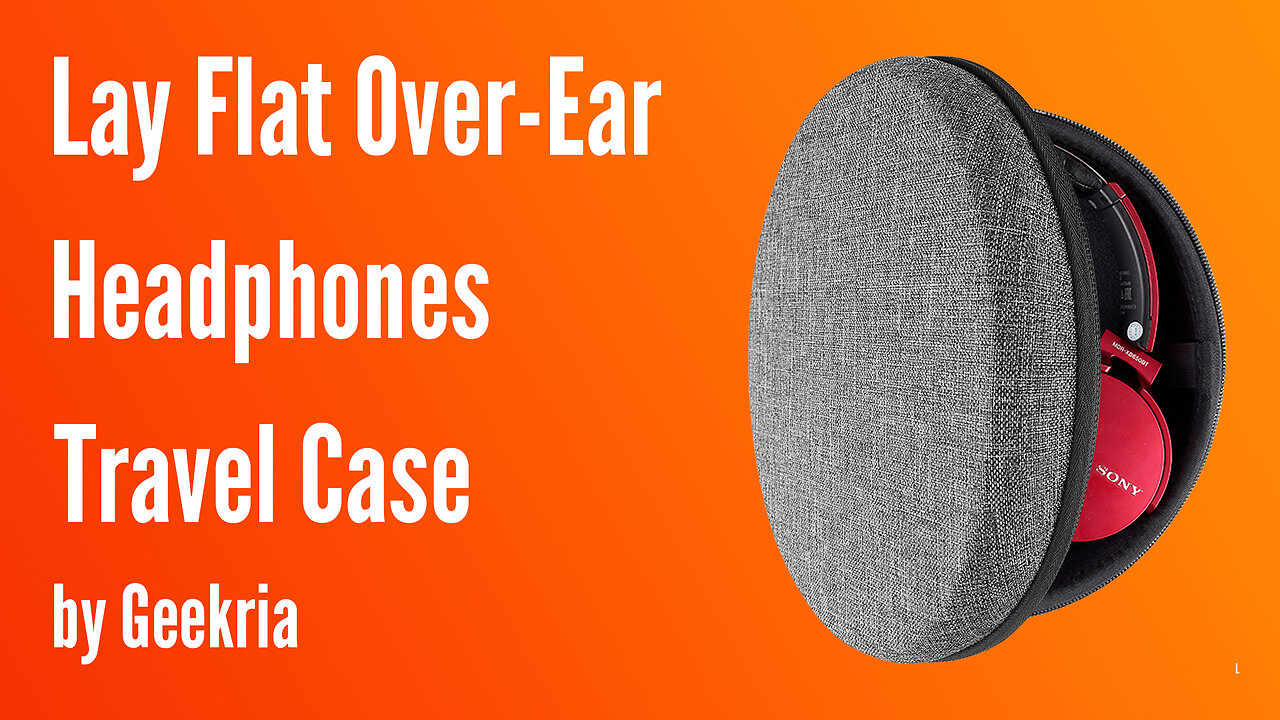 Lay Flat Over-Ear Headphones Travel Case, Hard Shell Headset Carrying Case | Geekria