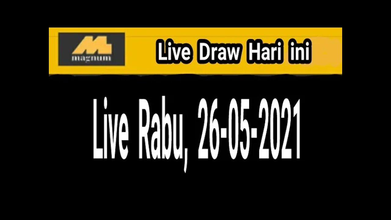 Live Draw magnum 4d hari ini