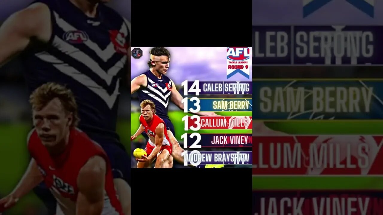 AFL Round 9 Tackles Leaders #afl #shorts