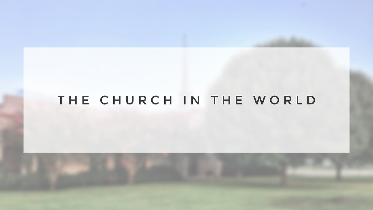 Sunday Sermon - The Church in the World