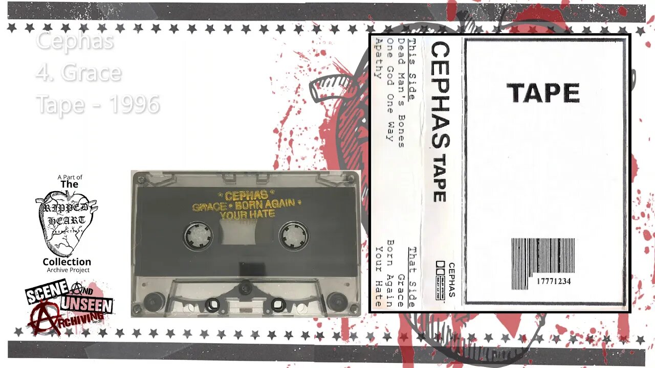 Cephas 🖭 Tape (1996 Full Cassette). Mid-90's Grand Rapids, Michigan Christian Hardcore