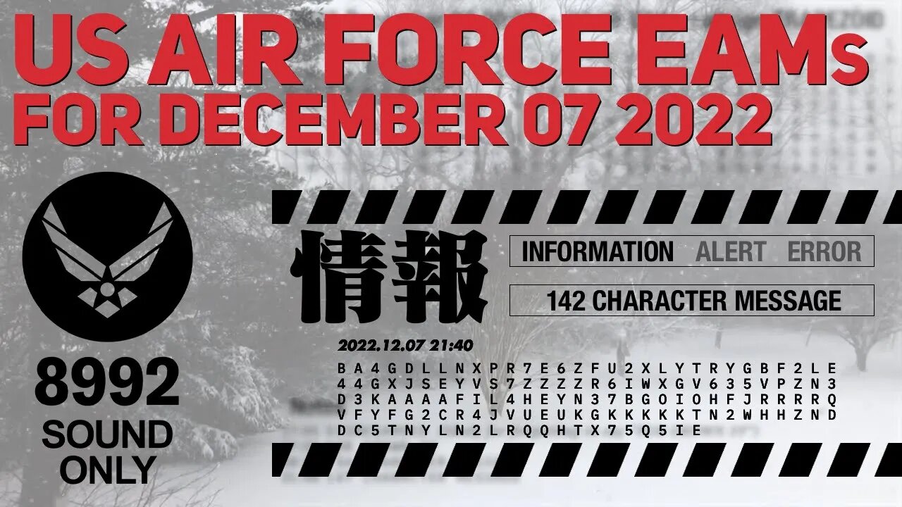 US Emergency Action Messages – December 07 2022 – callsign TRAPEZOID
