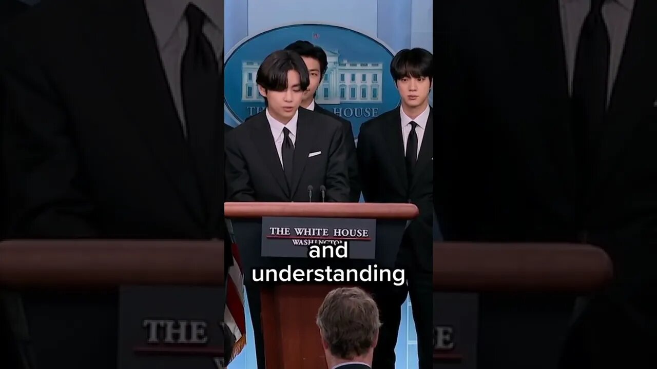 every one has their own history - taehyung speech at white house with eng sub