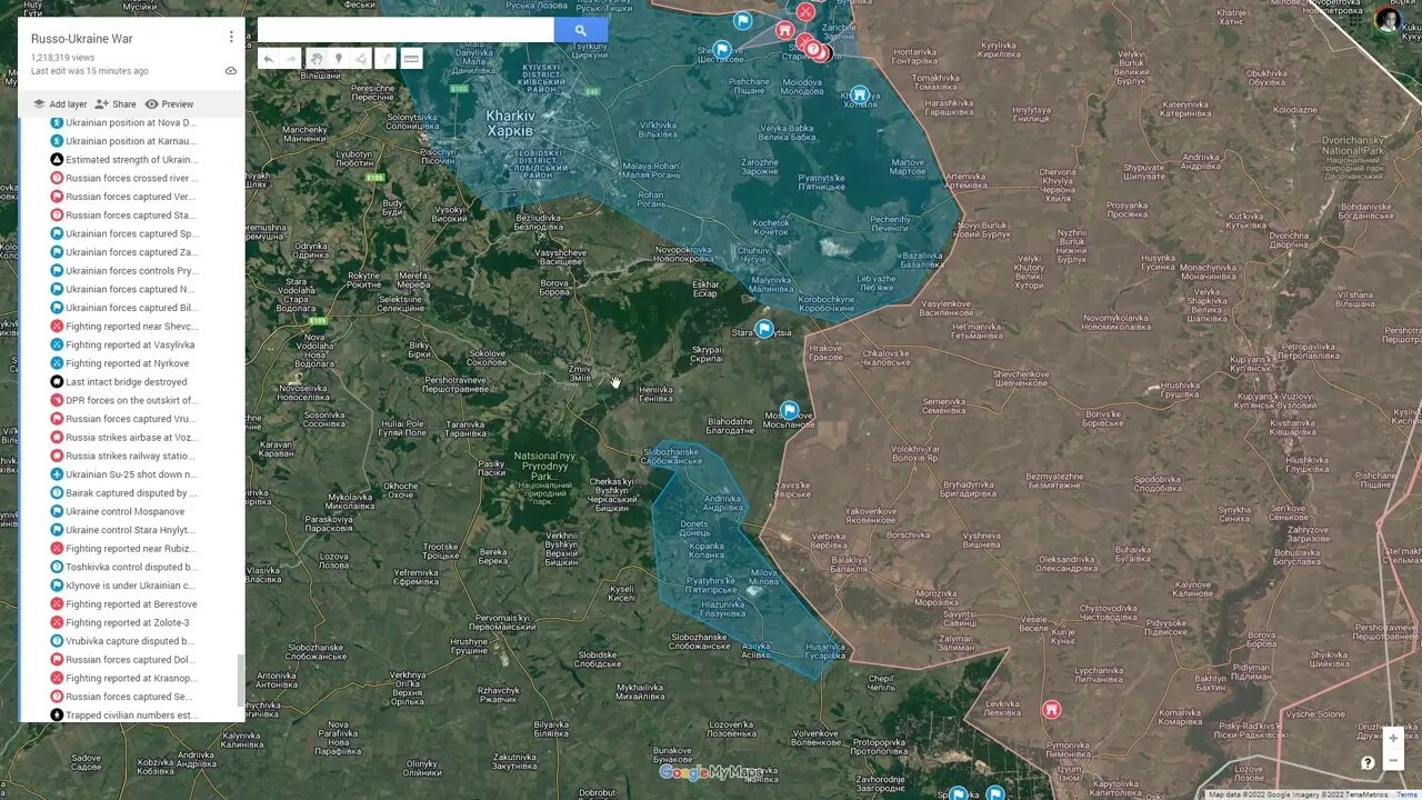 [ Balakliya Front ] Stara Hnylytsia & Mospanove is under Ukrainian control; frontline corrected