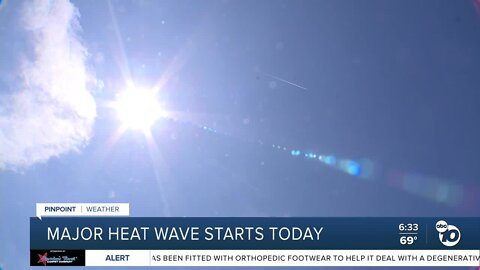 Major heat wave begins in San Diego area