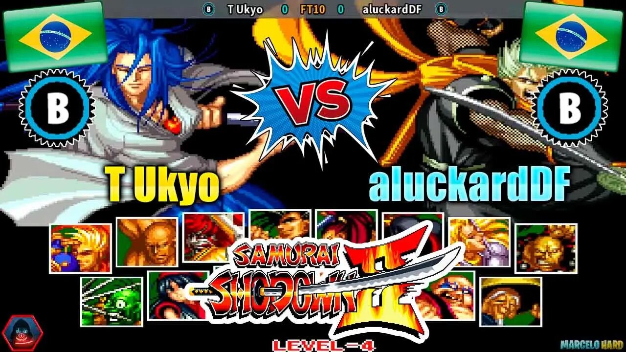 Samurai Shodown II (T Ukyo Vs. aluckardDF) [Brazil Vs. Brazil]