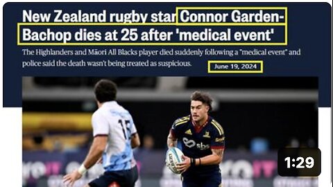 NZ Maori All Blacks Rugby Player Connor Garden-Bachop dies at 25 from 'medical event'