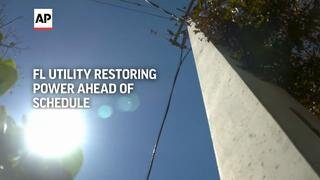 FL utility restoring power ahead of schedule