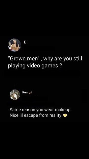 Video Games and Makeup are both escapism #memes #silly #funny #makeuptutorial #videogames