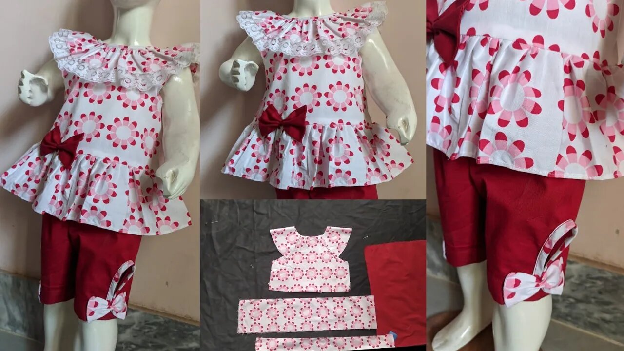 Round Yok PEPLUM BABY FROCK CUTTING AND STITCHING || WINTER BABY FROCK