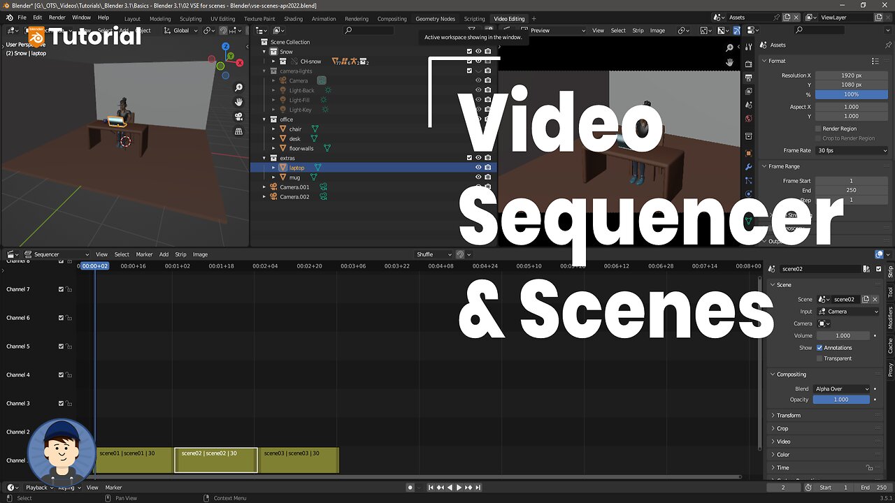 [Intermediate] How to use scenes in the Video Sequence Editor in Blender [3.1]