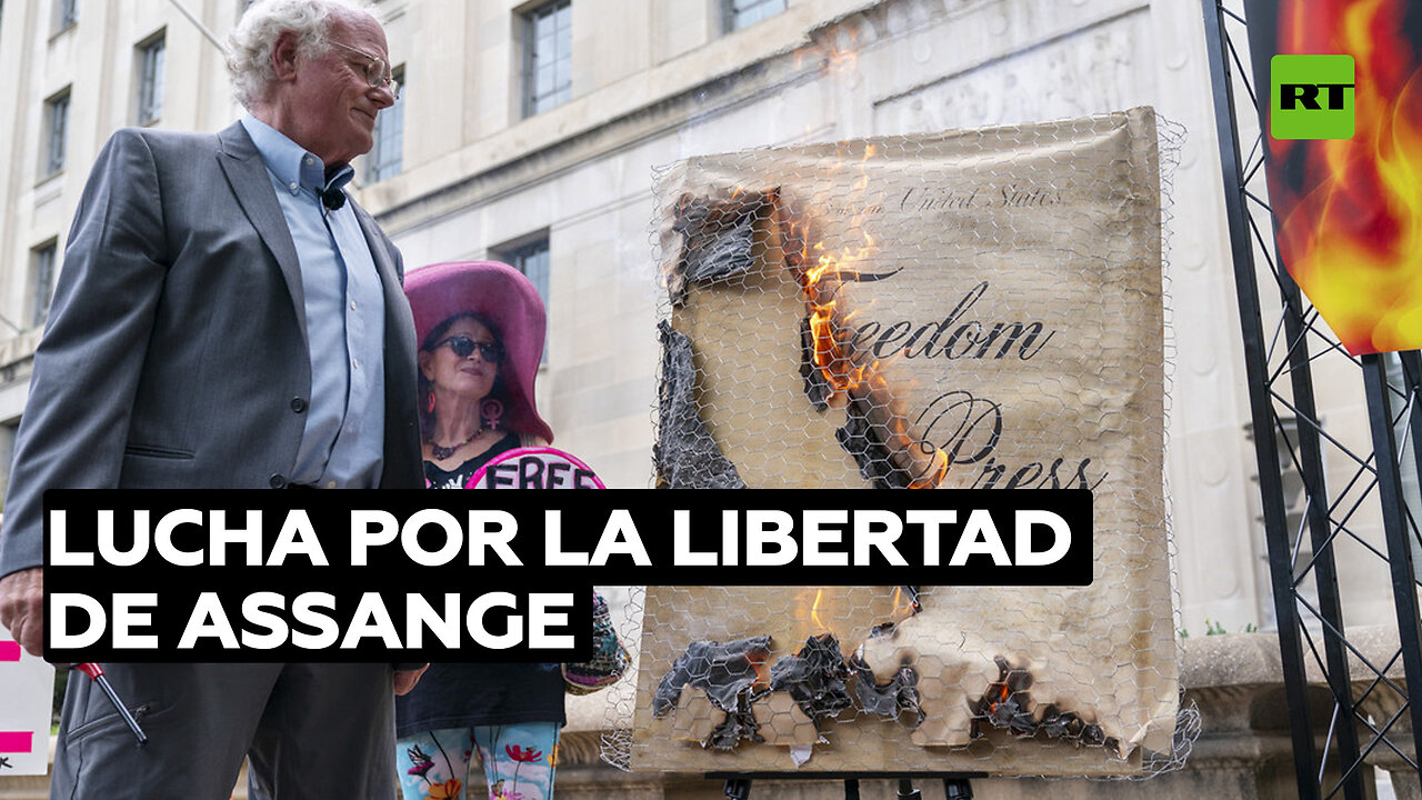 Manifestación en defensa de Julian Assange