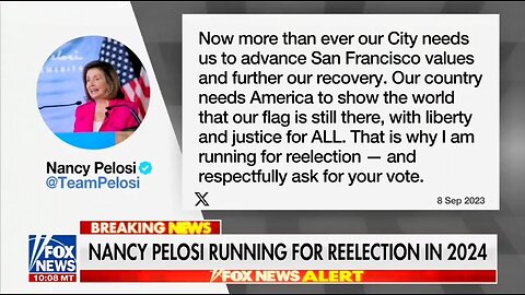 83 Year Old Pelosi Is Running For Re-Election