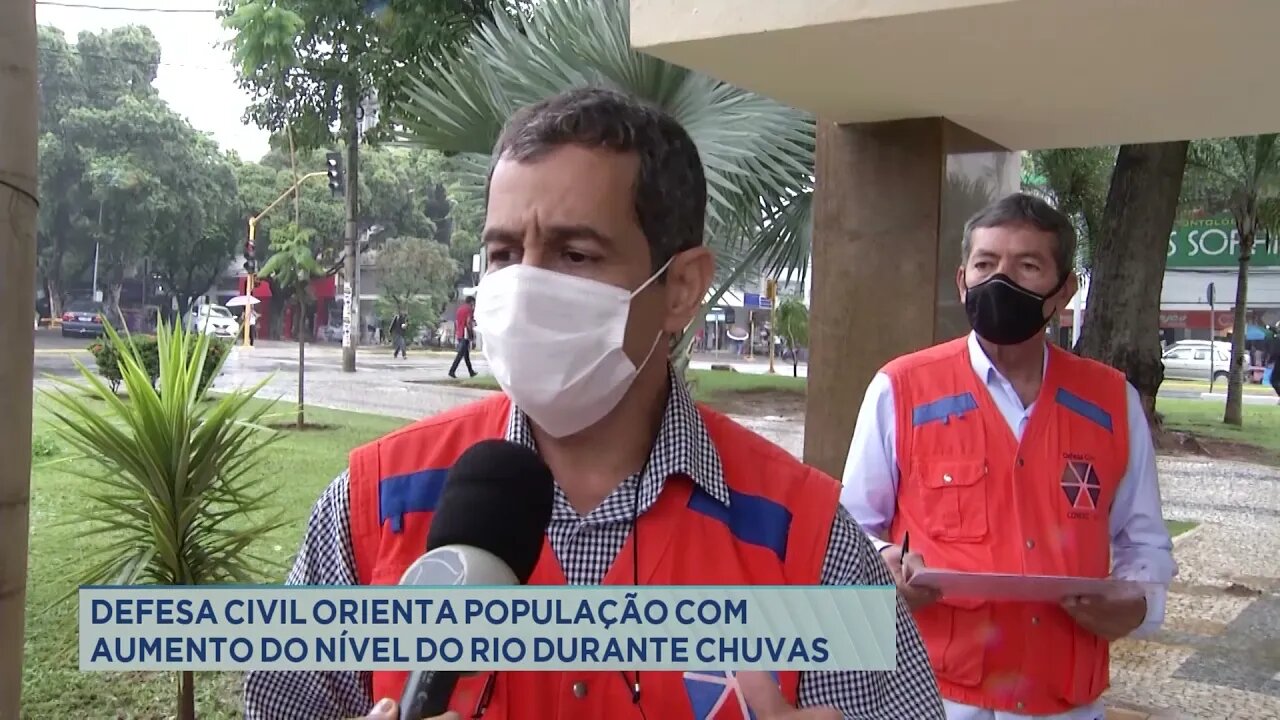 Defesa Civil orienta população com aumento do nível do rio durante o período de chuvas