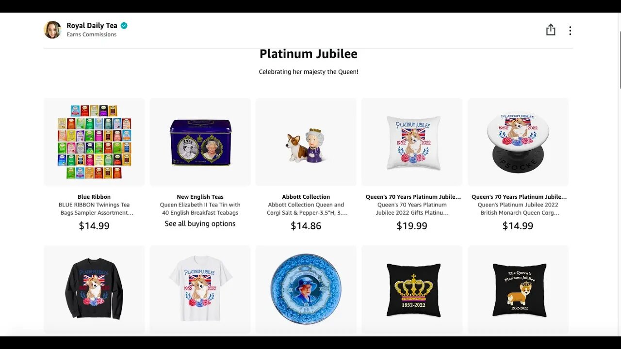 Updated My Amazon Storefront With Platinum Jubilee and Royal Engagement Rings!