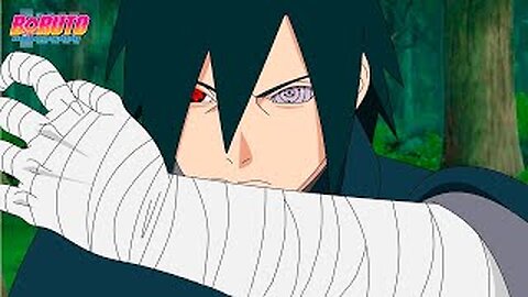 Sasuke finally accepts the ARM made by Amado to regain the RINNEGAN