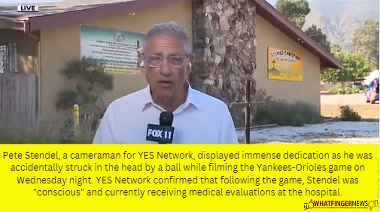Pete Stendel, a cameraman for YES Network, displayed immense dedication as he was accidentally