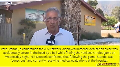 Pete Stendel, a cameraman for YES Network, displayed immense dedication as he was accidentally