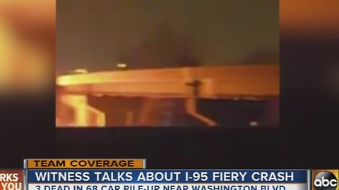 Witness to fiery I-95 crash speaks