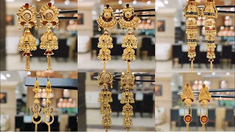 Latest trending Gold Earrings Designs with weight!! Heavy go
