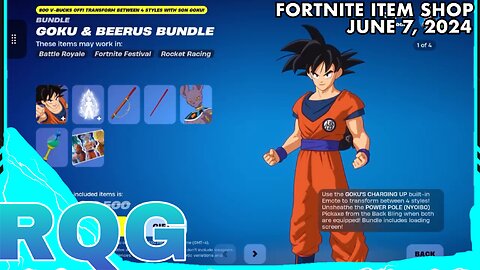 DRAGON BALL SHOP IS BACK! FORTNITE ITEM SHOP (June 7, 2024)