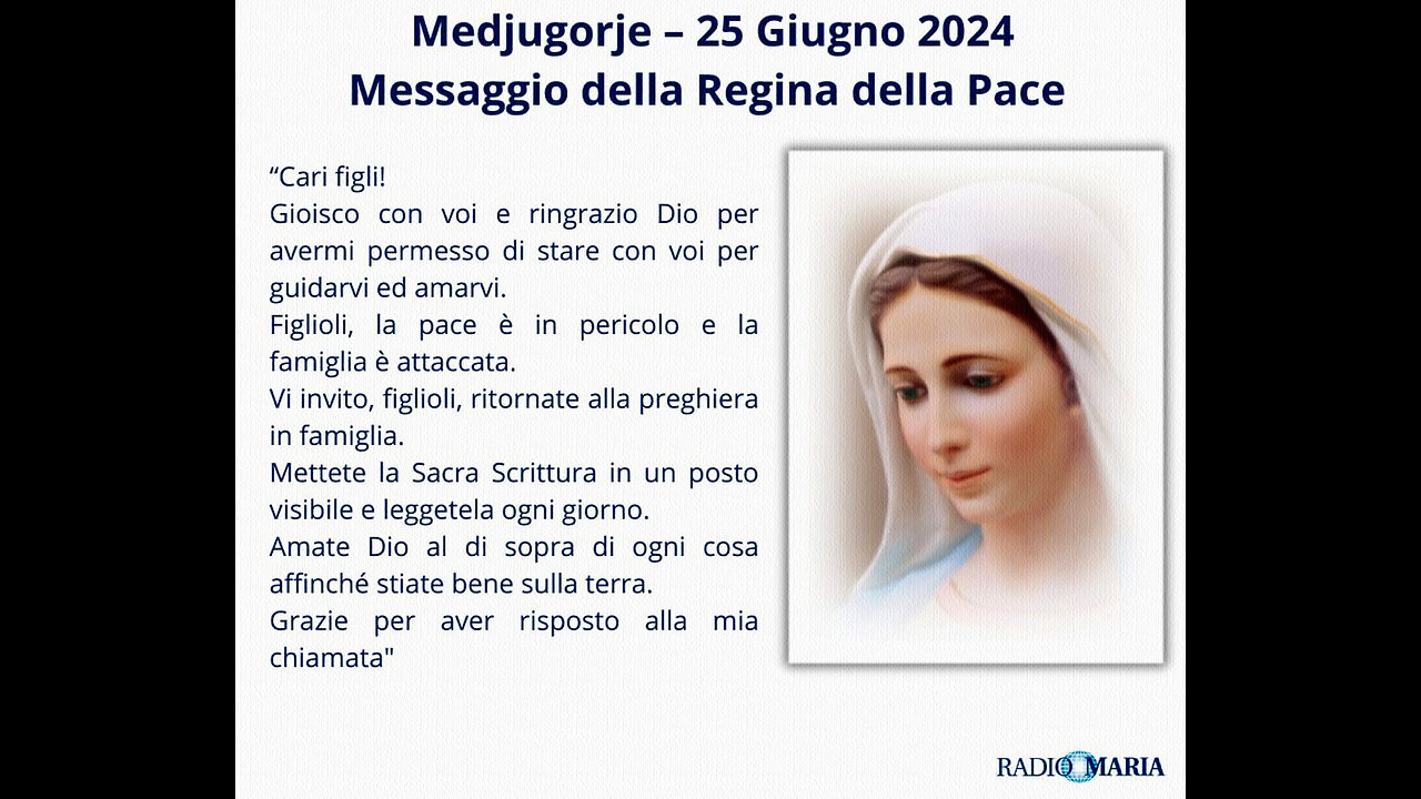 #MEDJUGORJE, 25 GIUGNO 2024 - “MESSAGGIO DELLA REGINA DELLA PACE CON IL COMMENTO DI PADRE LIVIO!!”😇💖🙏