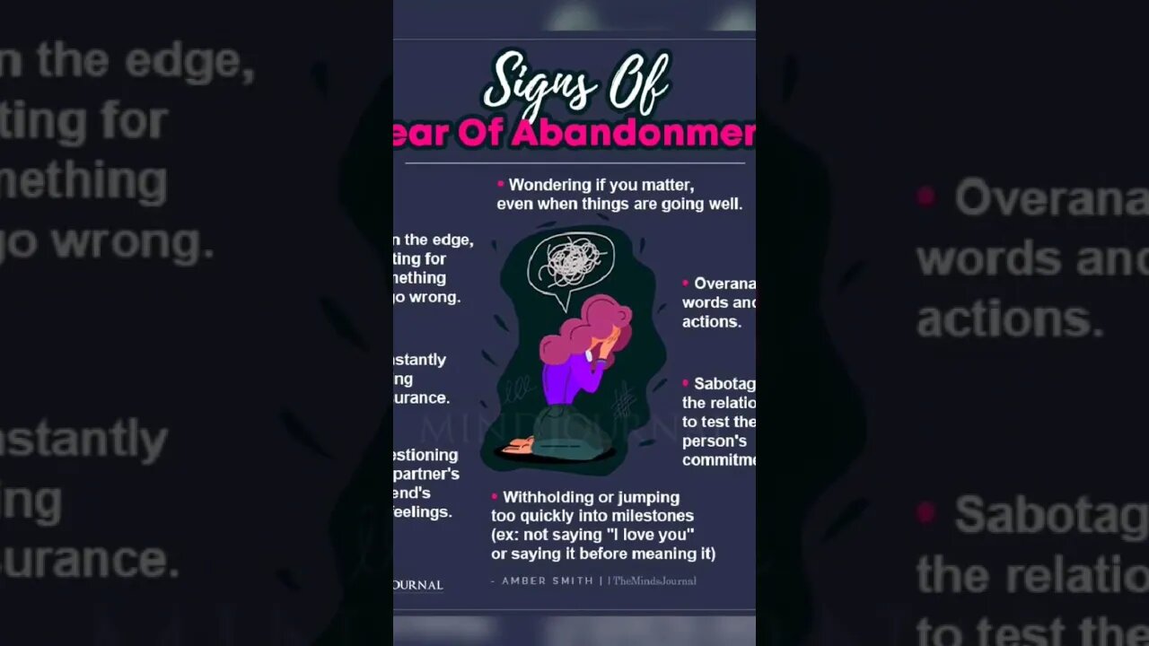 signs of fear of abandonment
